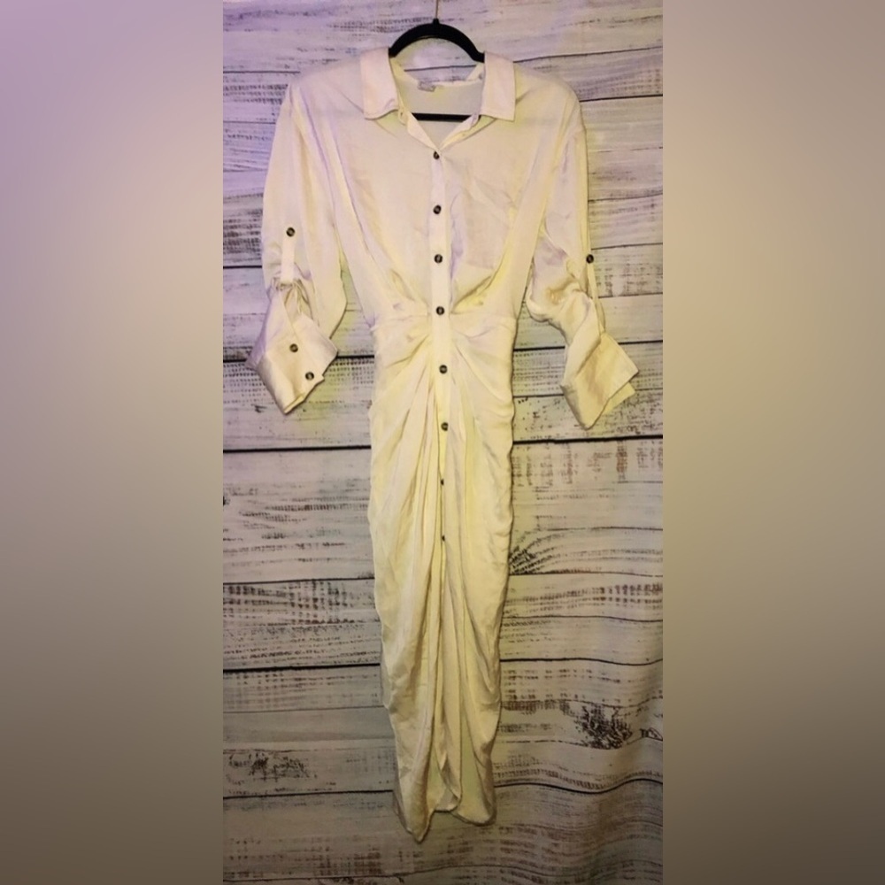 VENUS Cream Button-Down Dress size 10 NWOT - Picture 11 of 14